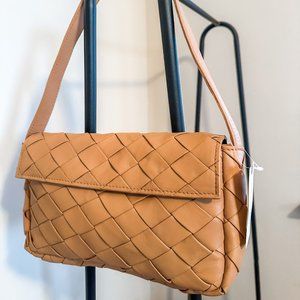 Woven Leather Shoulder Bag